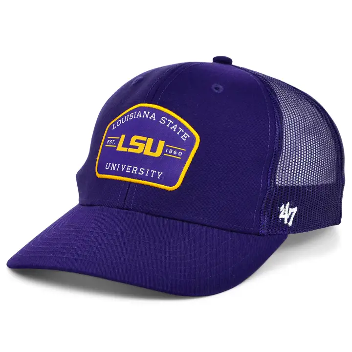 Casquette trucker L.S.U. NCAA Primer '47 pur