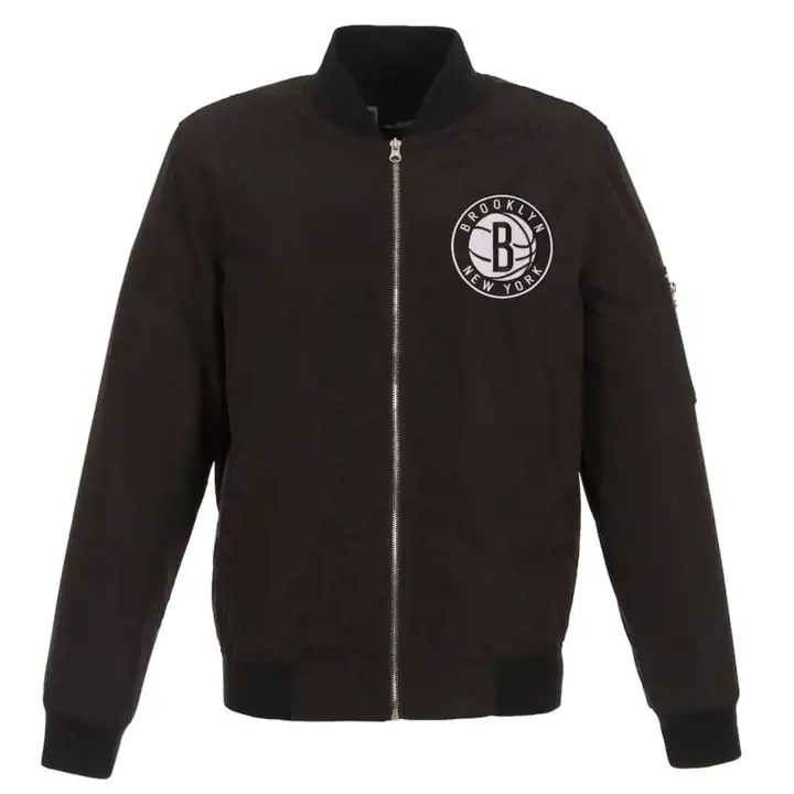 Blouson aviateur NBA Brooklyn Nets noir