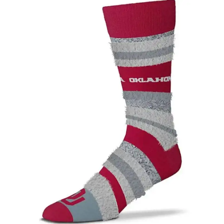 Chaussettes Oklahoma Sooners motif montagne à rayures rouges