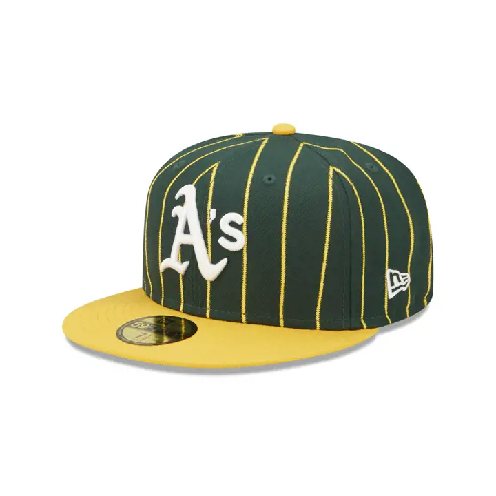 Oakland Athletics MLB BIRDCAGE 59FIFTY vert/jaune/vert foncé