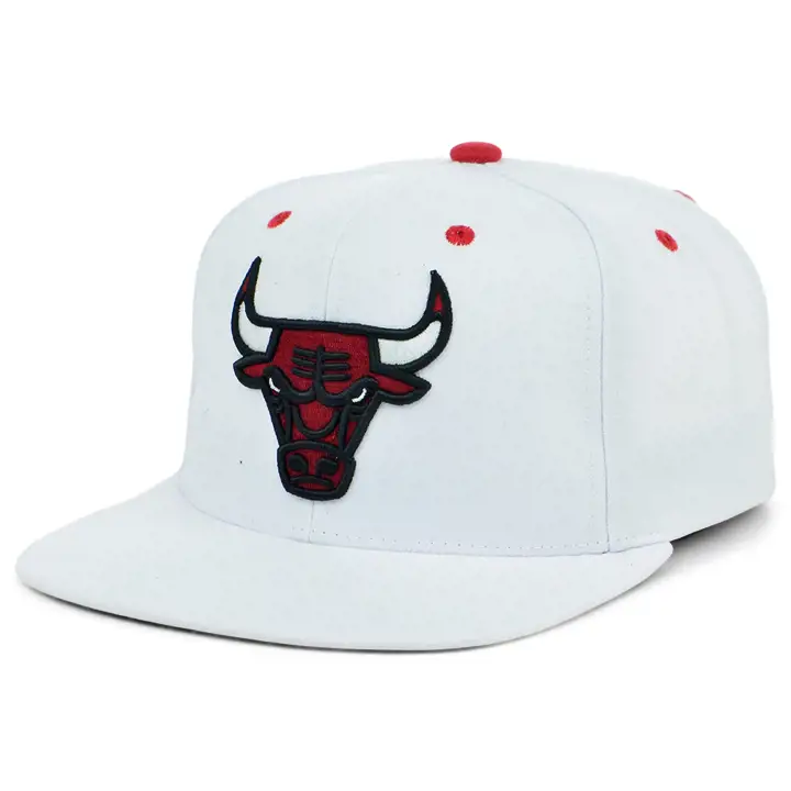 Casquette Snapback Chicago Bulls NBA couleurs de l'équipe blanc/blanc/rouge