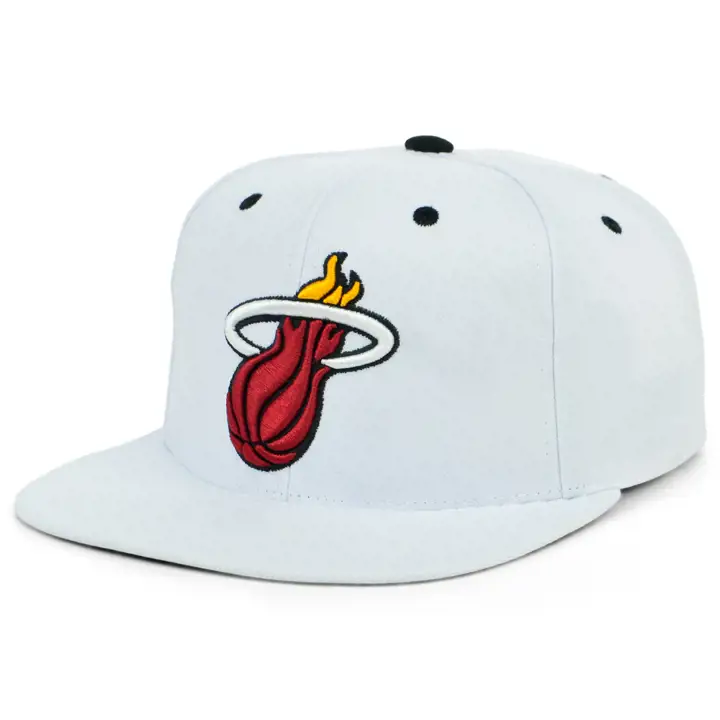 Miami Heat NBA Casquette snapback couleur de l'équipe blanc/blanc/noir