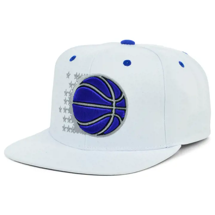 Casquette Snapback Orlando Magic NBA Blanche Couleurs officielles de l'équipe BLC/BLC/Bleu HWC