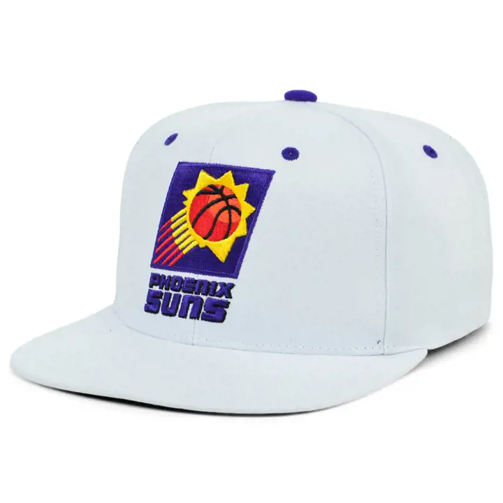 Casquette snapback Phoenix Suns NBA couleurs de l'équipe blanc/blanc/violet HWC