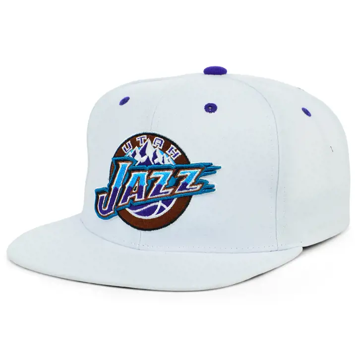 Casquette Snapback Utah Jazz NBA Couleur d'équipe Blanc bll/bll/vio HWC