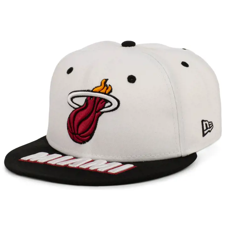 Casquette 59FIFTY NBA Top Word Miami Heat blanc/noir/noir
