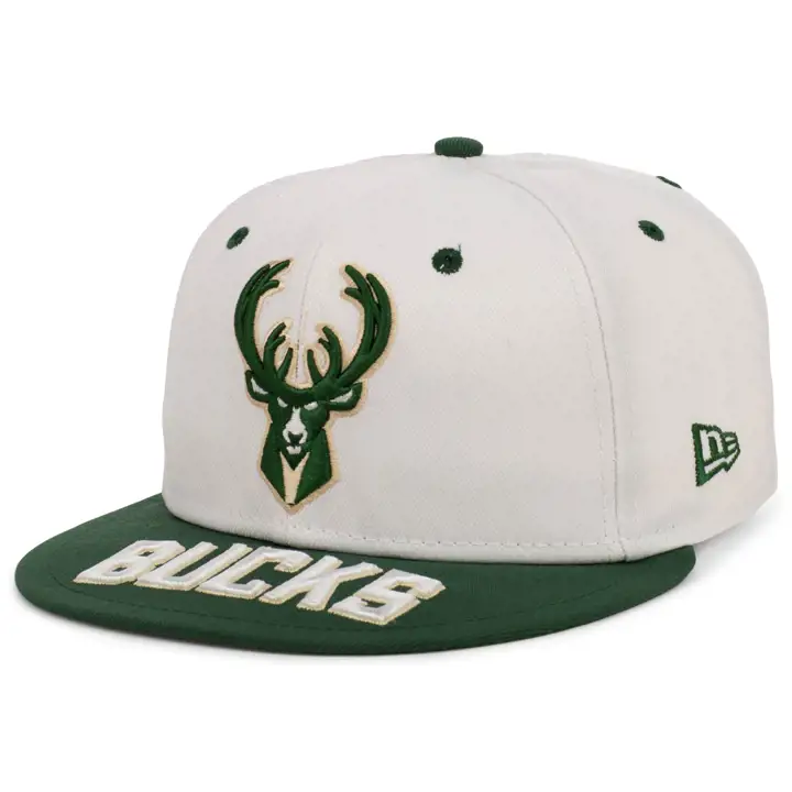 Casquette 59FIFTY NBA Top Word Milwaukee Bucks blc/vfon/vfon