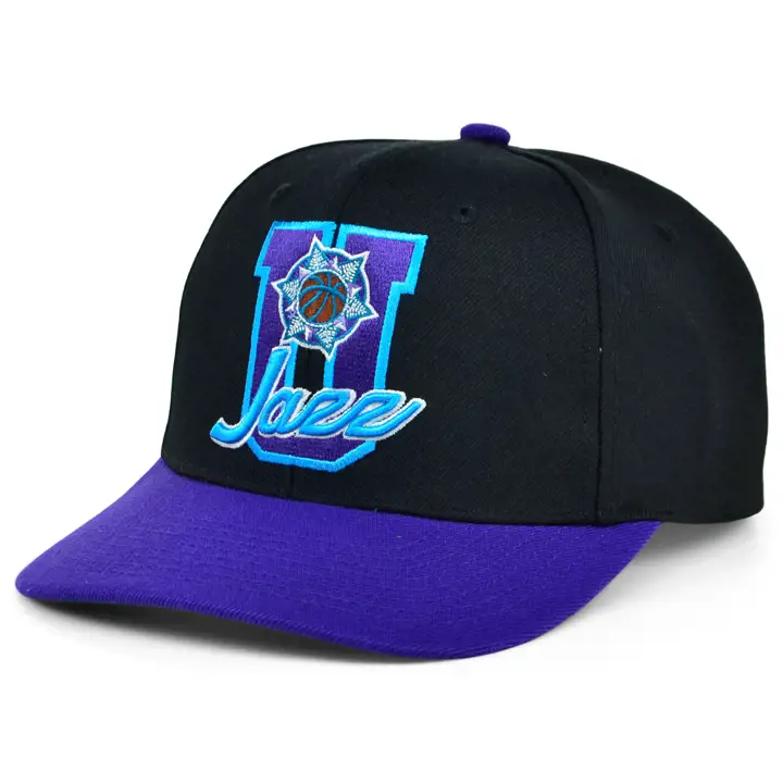 Casquette Utah Jazz NBA Letterman Pro Crown noire/verte HWC