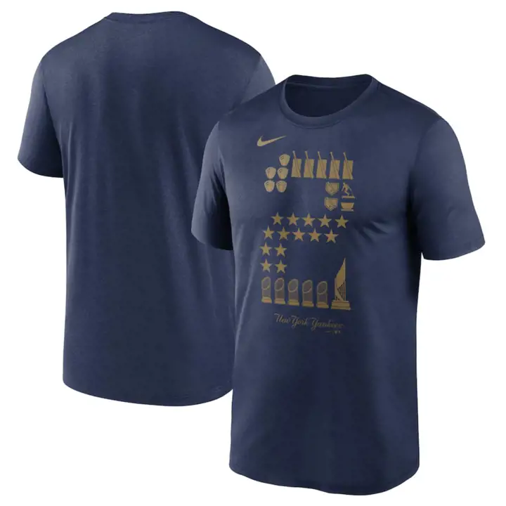 T-shirt de légende de carrière MLB New York Yankees Derek Jeter Bleu marine