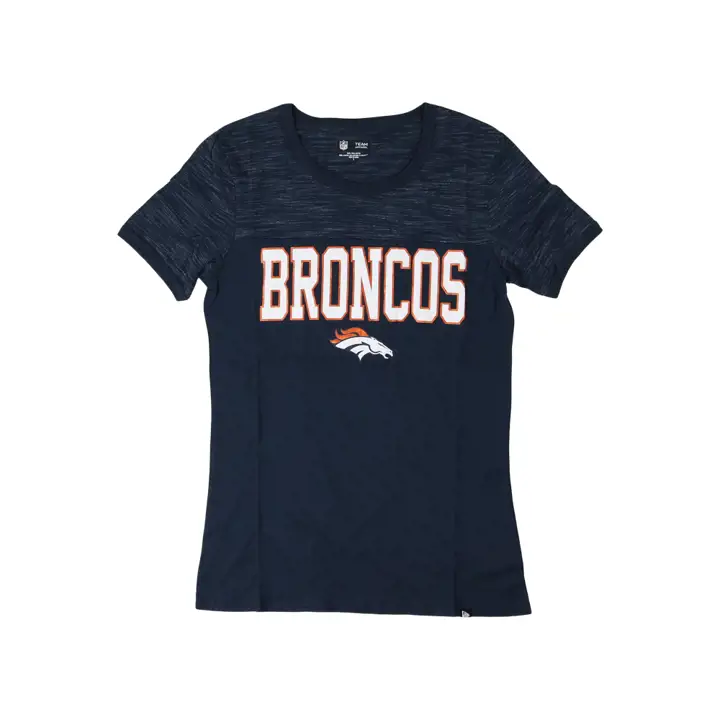 T-shirt ras du cou à manches courtes NFL Denver Broncos pour femme - REVERSE SPACE DYE