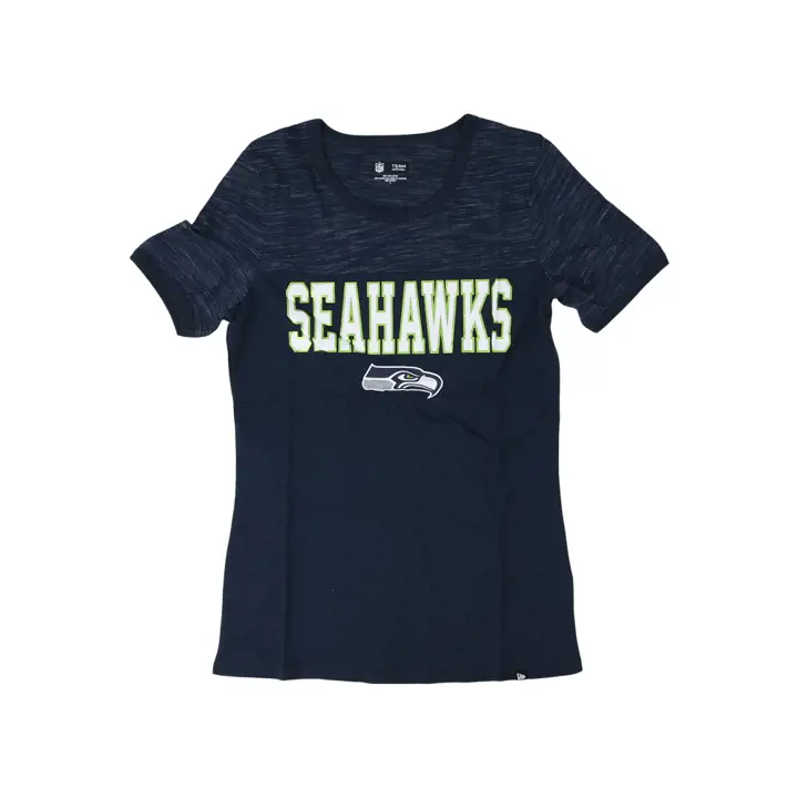 T-shirt ras du cou à manches courtes Seattle Seahawks NFL REVERSE SPACE DYE pour femme