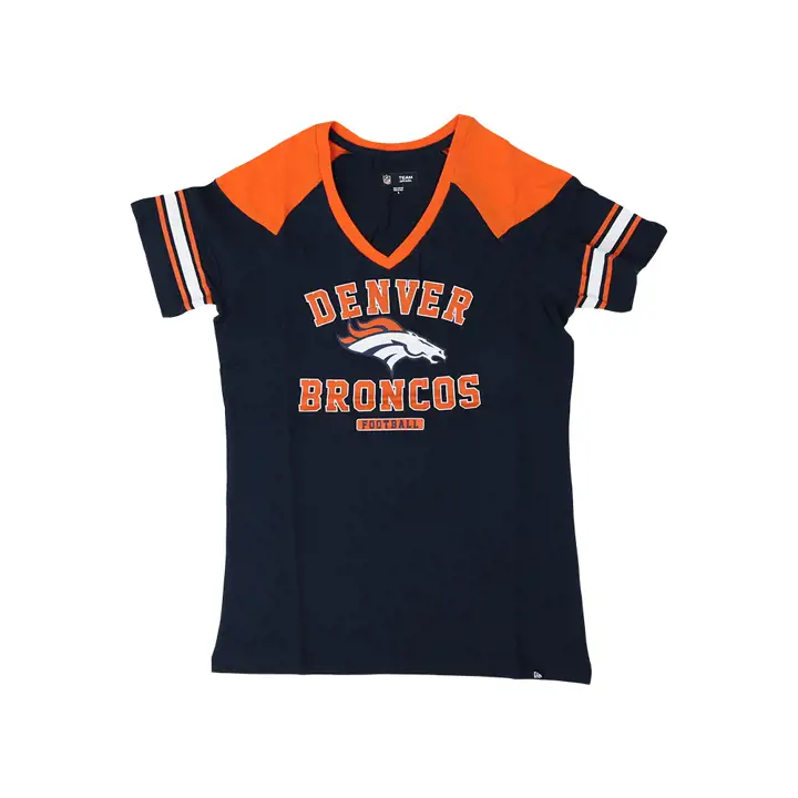 Denver Broncos NFL Tee manches courtes raglan à rayures Femme 22