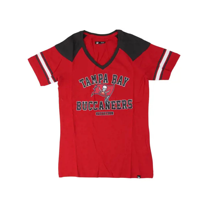 Tampa Bay Buccaneers NFL Femme Manches Courtes RAGLAN SLEEVE STRIPES T