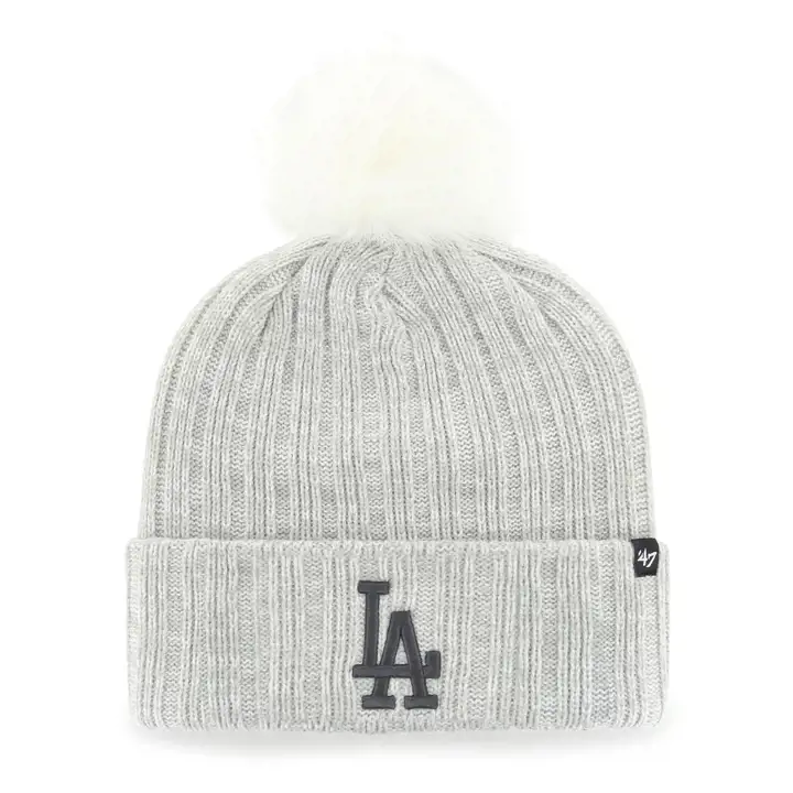 LOS ANGELES DODGERS MLB Bonnet en tricot avec revers Koda '47 pour femme gris