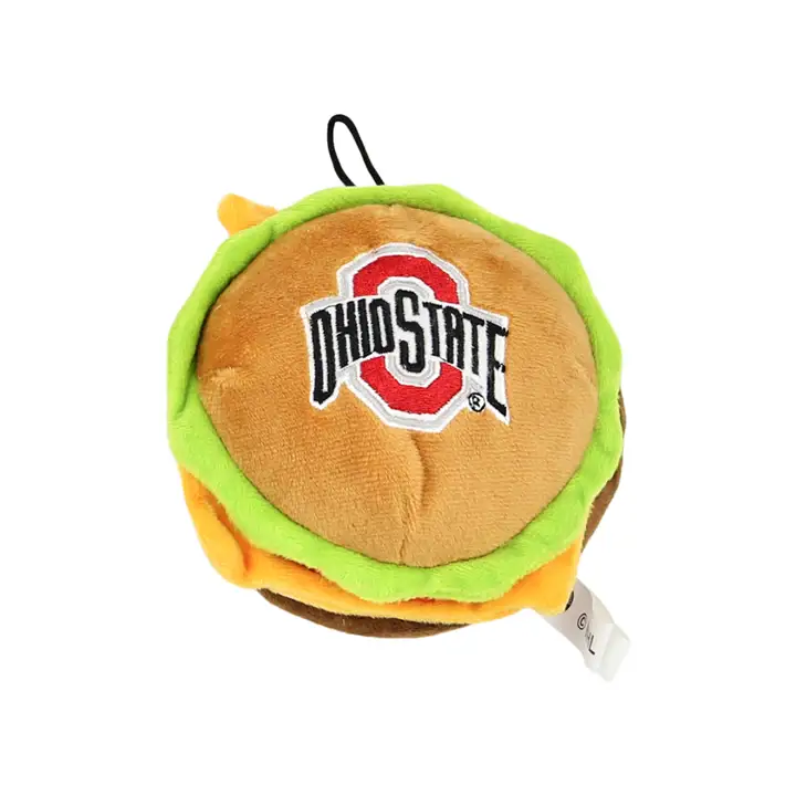 Jouet pour chien en forme de hamburger Ohio State Buckeyes