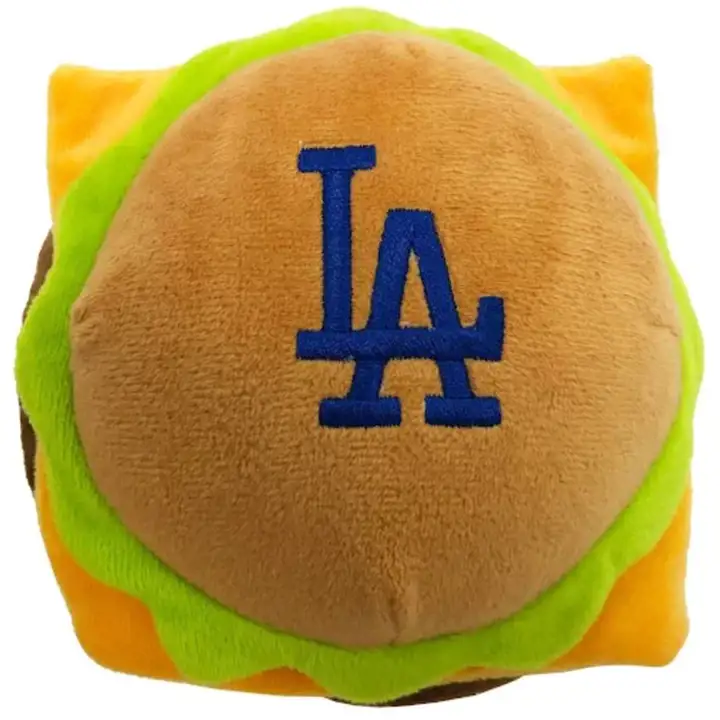 Jouet pour chien en forme de hamburger des Dodgers de Los Angeles