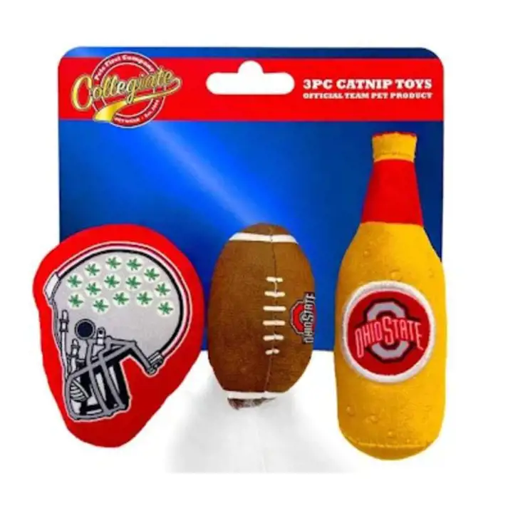 Jouets à l'herbe à chat Ohio State Buckeyes (3 pièces)