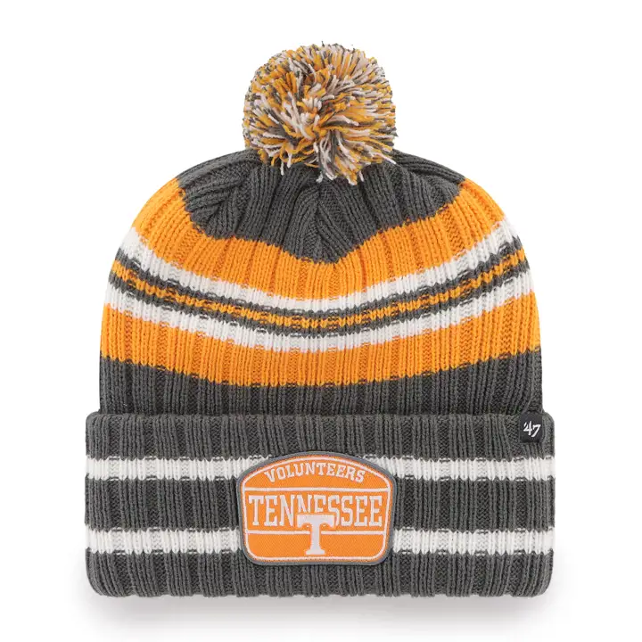 TENNESSEE VOLUNTEERS NCAA Hone Patch '47 Cuff Knit Charcoal