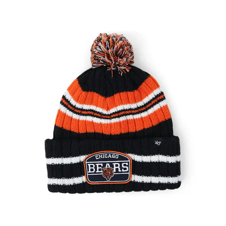 CHICAGO BEARS NFL Bonnet en tricot '47 marine à revers (écusson domestique)