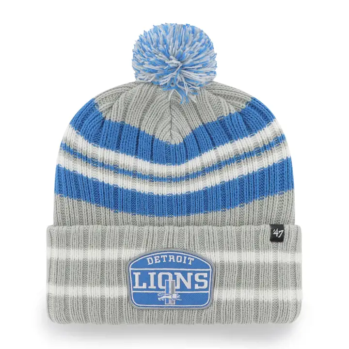 DETROIT LIONS NFL Écusson domicile Bonnet en tricot '47 Classics gris