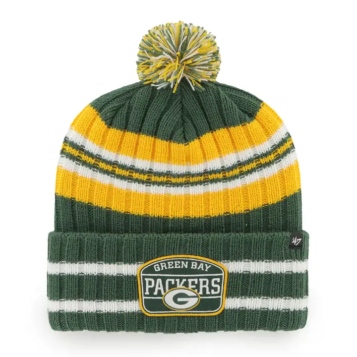 BONNET TRICOTÉ À REVERS GREEN BAY PACKERS NFL DOMICILE '47 VERT FONCÉ