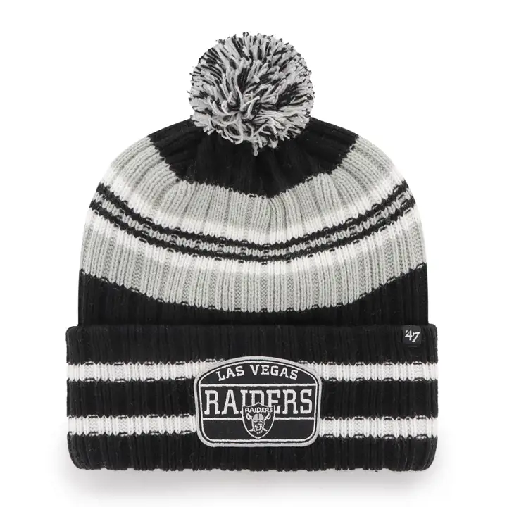 LAS VEGAS RAIDERS NFL Bonnet Tricoté avec Patch '47 noir