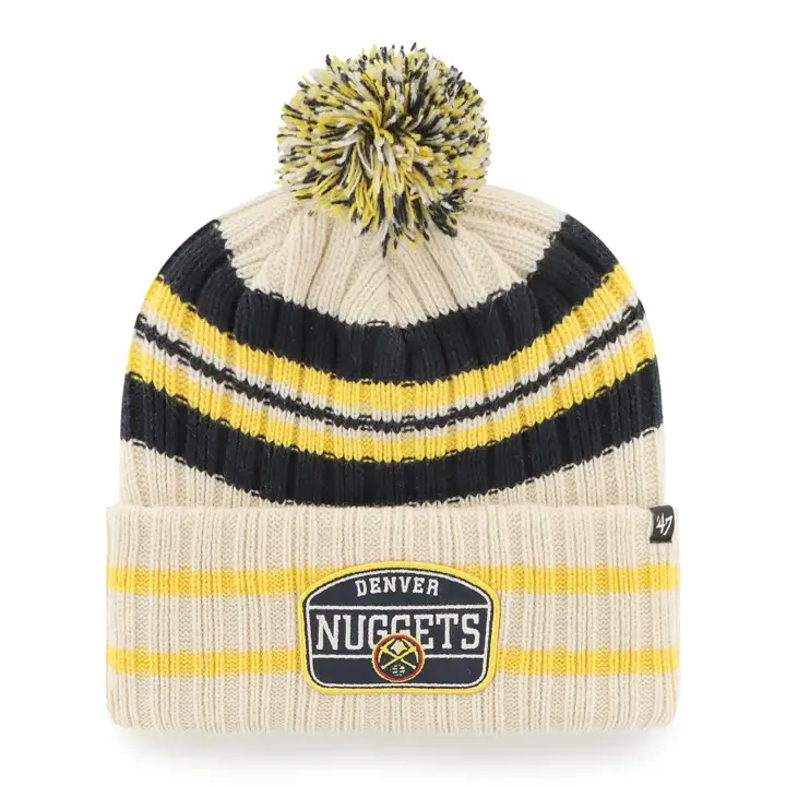 Denver Nuggets NBA Hone Patch Knit Naturel/marine/jaune