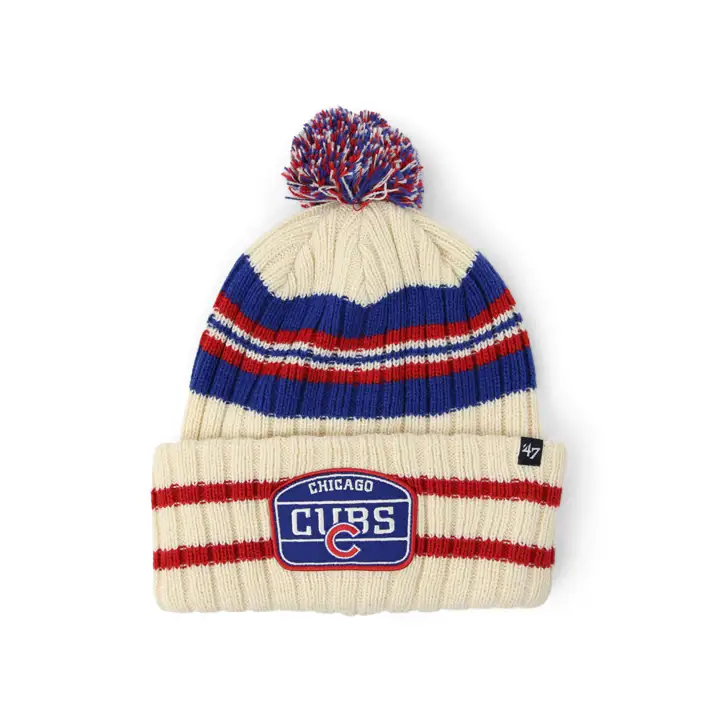 Casquette Chicago Cubs MLB Hone Patch Knit naturel/bleu/rouge