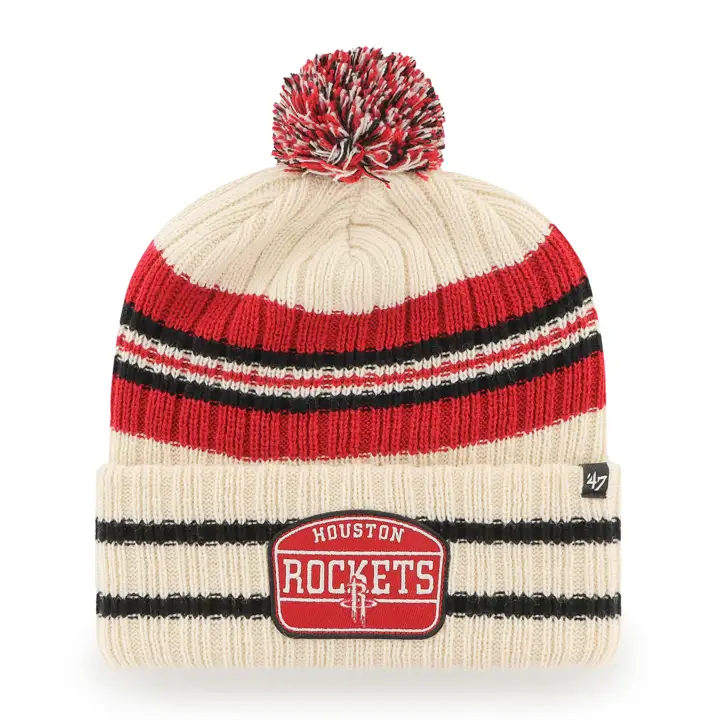 Houston Rockets NBA Bonnets Tricotés Naturel/Rouge/Noir
