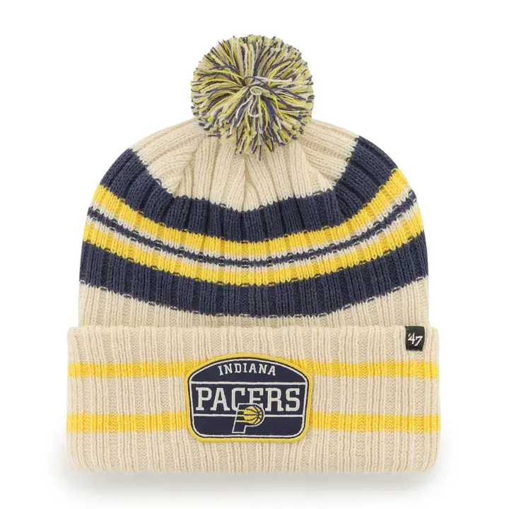 Indiana Pacers NBA Hone Patch Tricot Naturel/marine/jaune