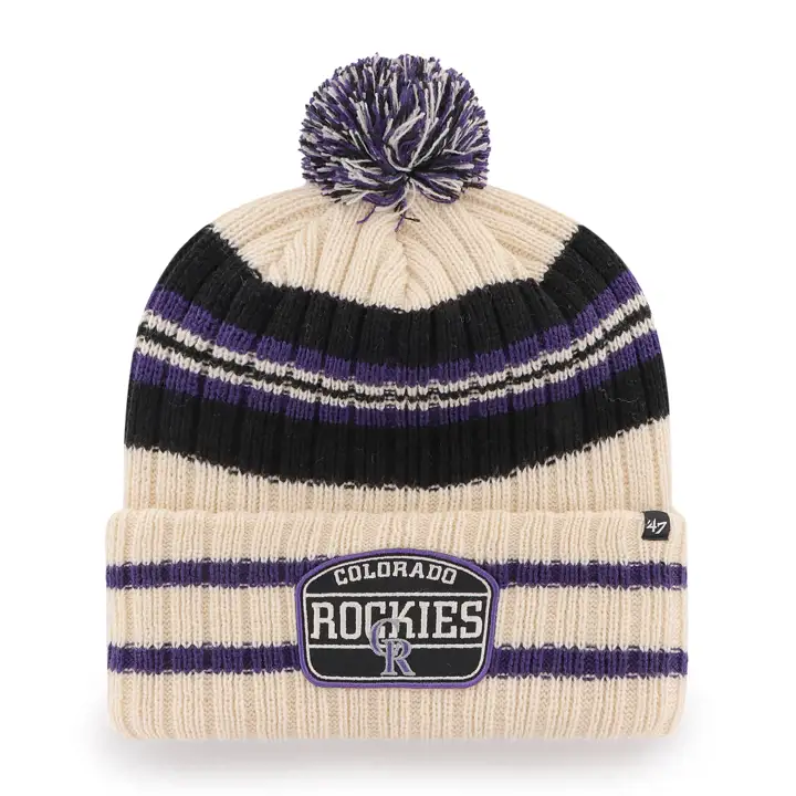 Colorado Rockies MLB Hone Patch Knit naturel/noir/mauve