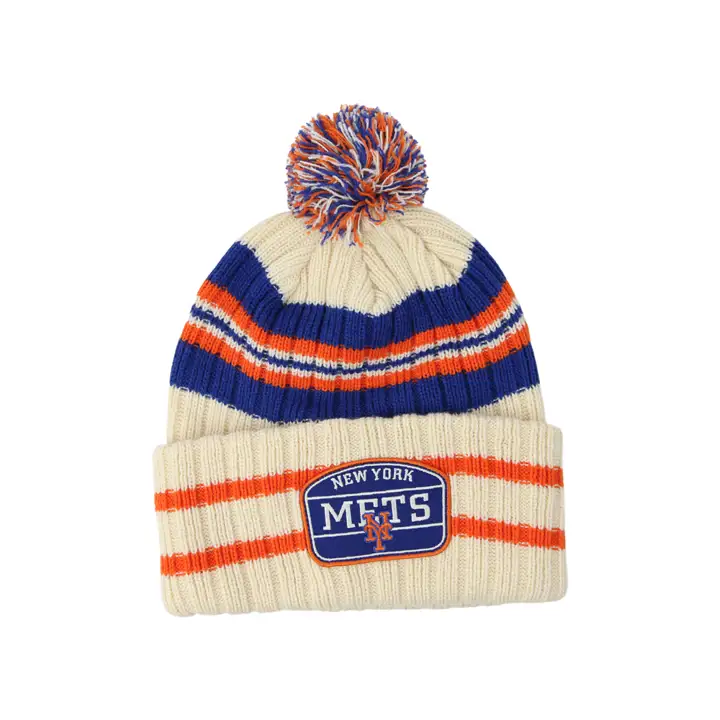New York Mets MLB Tricot naturel/bleu/orange à écusson