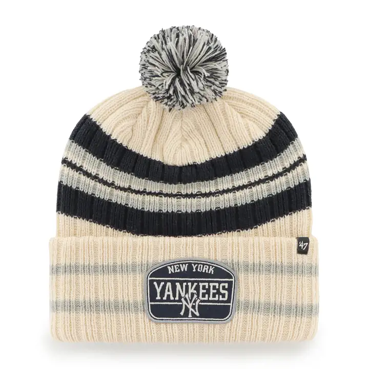 New York Yankees MLB Hone Patch Knit naturel/marine/gris