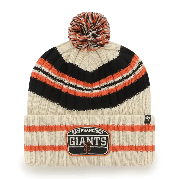Casquette en tricot des Giants de San Francisco MLB Hone Patch naturel/noir/orange