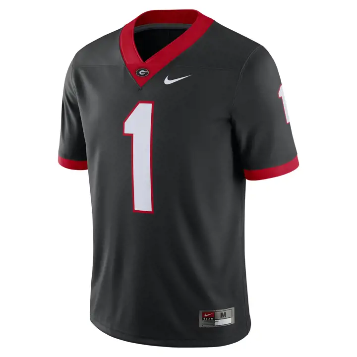 Maillot Réplique NCAA Georgia Bulldogs Noir