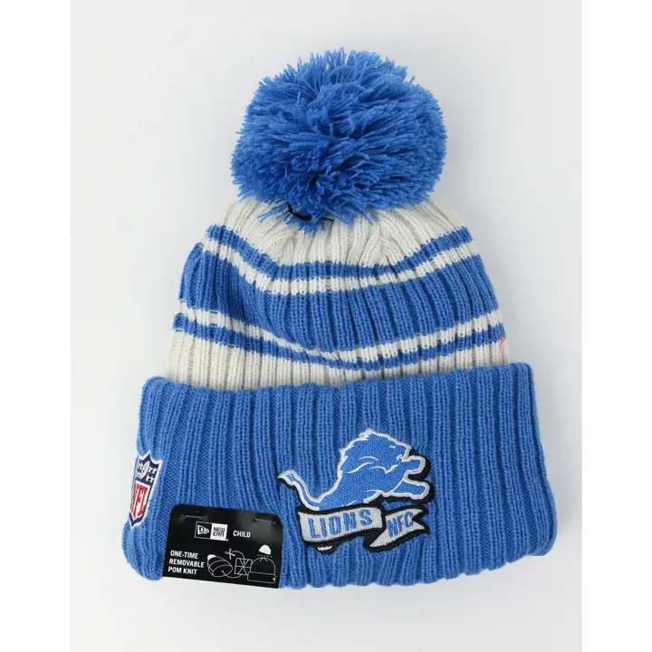 Detroit Lions 22 NFL Enfant Bonnet en maille ivoire/bleu clair
