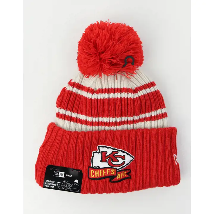 Bonnet de sport en maille NFL Kansas City Chiefs 22 ans ivoire/rouge