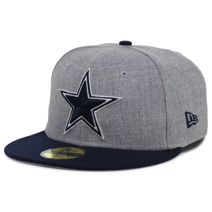 Casquette ajustée 59FIFTY Dallas Cowboys NFL 2T Heather Patch Gris chiné/bleu marine