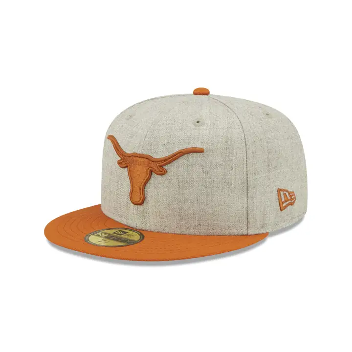 Texas Longhorns NCAA Patch chiné 59FIFTY New Era Gris Foncé