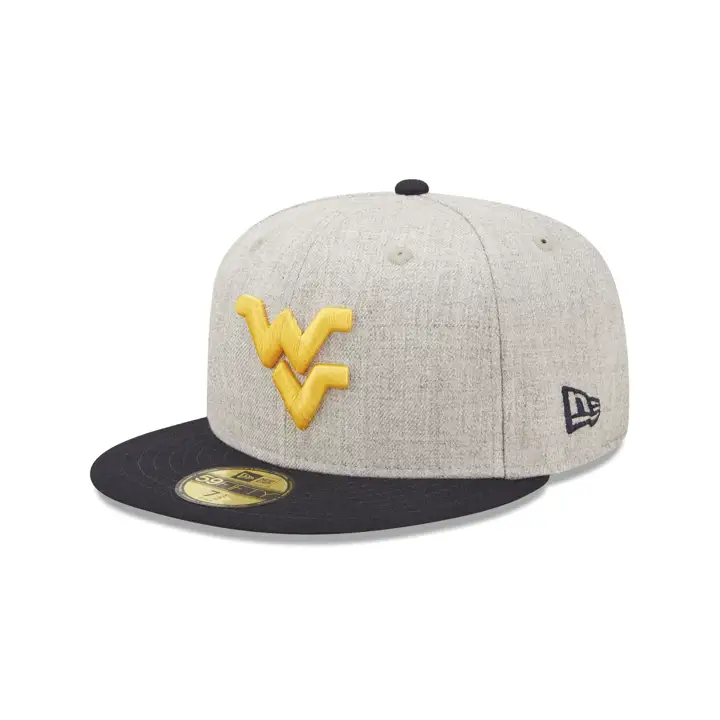 Casquette 59FIFTY NCAA West Virginia Mountaineers chinée New