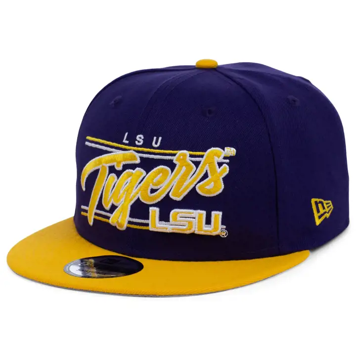 L.S.U. Casquette 9FIFTY New Era Équipe Script NCAA mauve/or