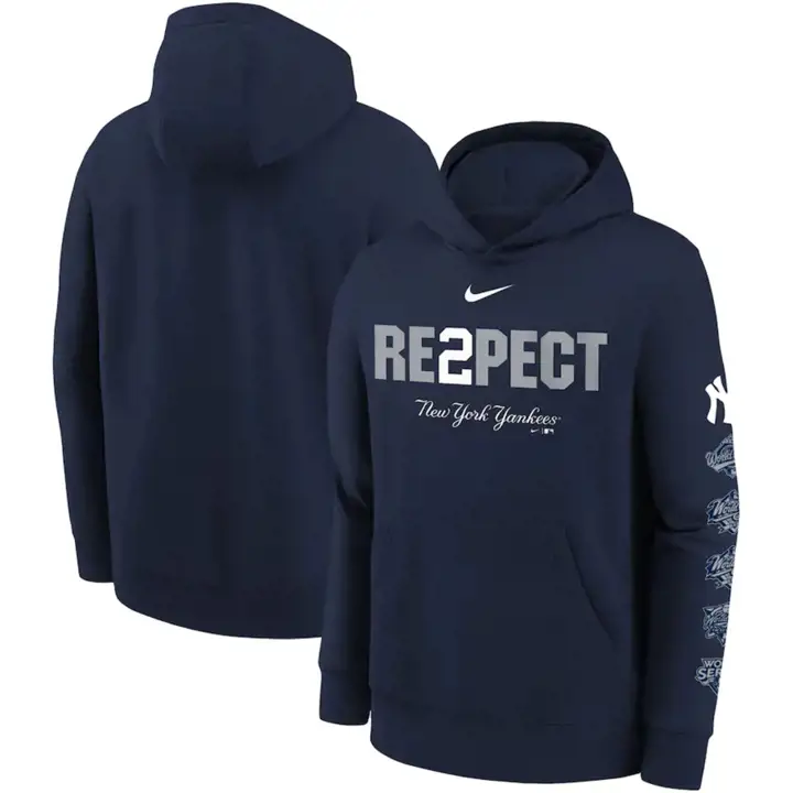 Yankees MLB Jeunesse Nike Sweat à Capuche Re2pect 22 Derek Jeter MARINE