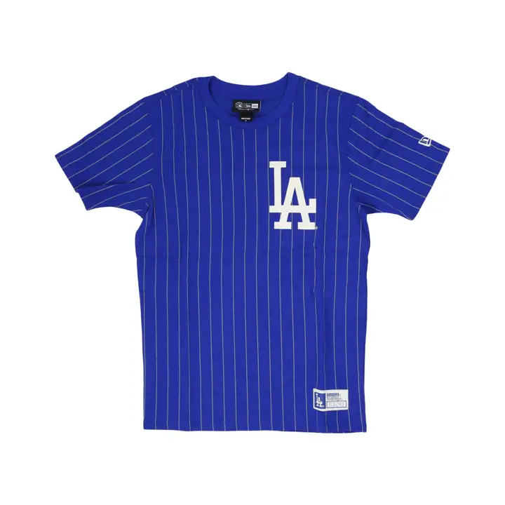 Haut ras du cou rayé Los Angeles Dodgers MLB NE Double rbl