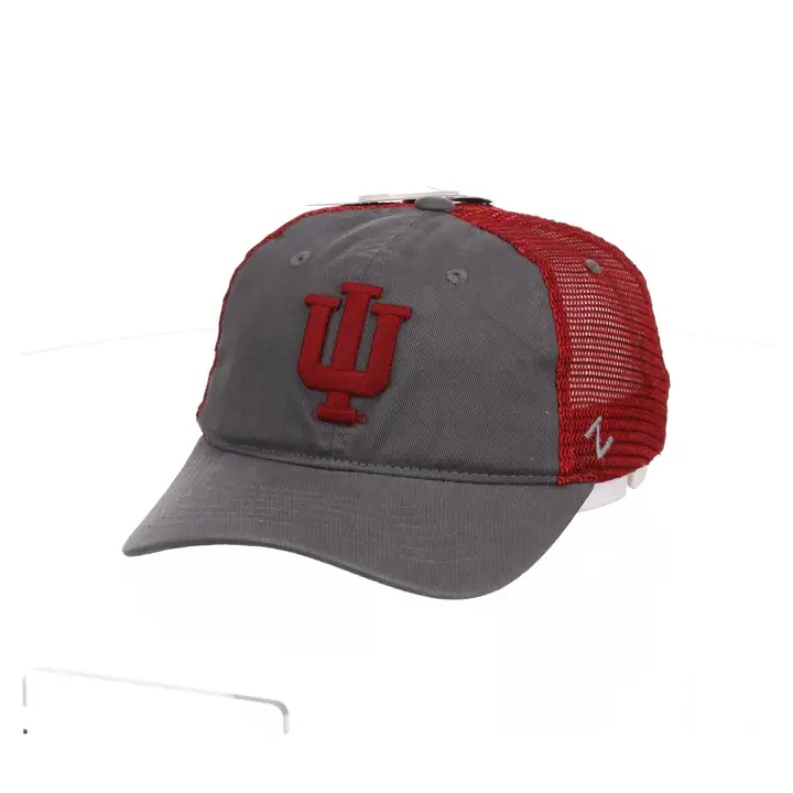 Casquette de routier Indiana Hoosiers University gris/rouge foncé