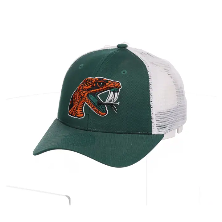 Casquette de camionneur Florida A&M Rattlers Big Rig vert forêt/blanc