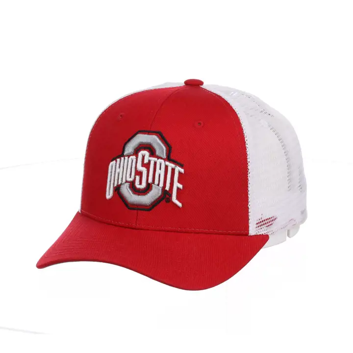Semi-remorque routier rouge et blanc Ohio State Buckeyes