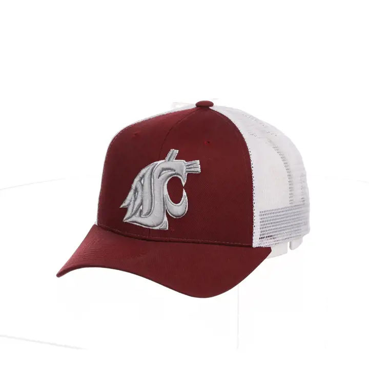 Casquette de camionneur Washington State Cougars, rouge et blanc