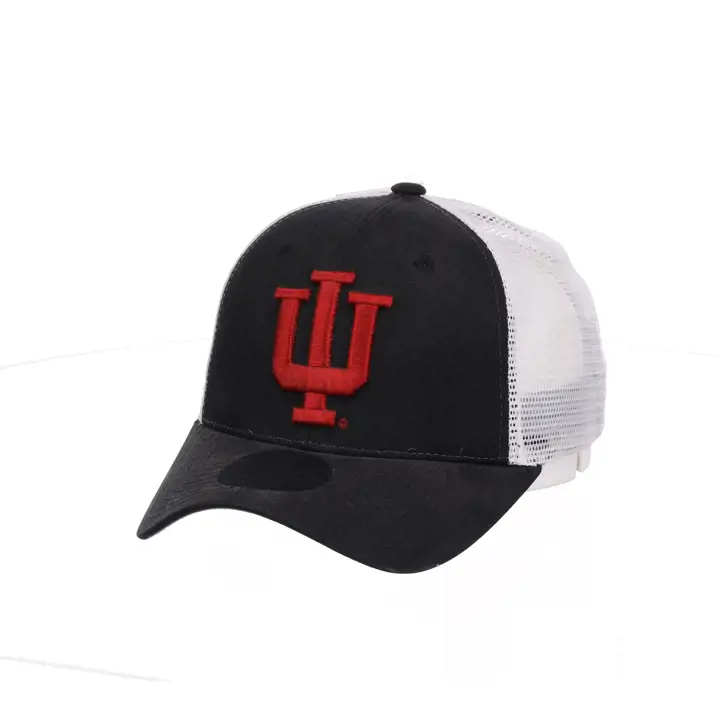 Casquette filet style camionneur Indiana Hoosiers Big Rig noire/blanche
