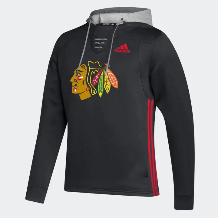 Chandail à capuchon Skatelace NHL Adidas Blackhawks de Chicago 22 Adidas noir