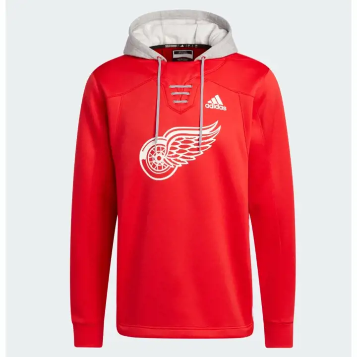 Sweat à capuche Adidas Skatelace NHL Detroit Redwings 22 Adidas Rouge